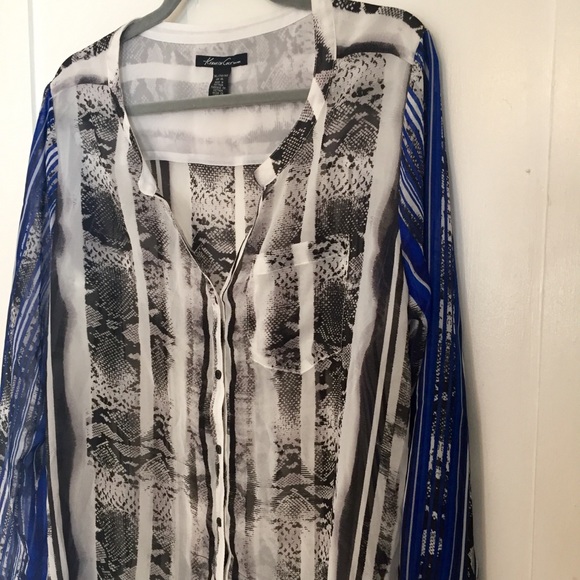 Kenneth Cole Sheer Blouse - Picture 1 of 4